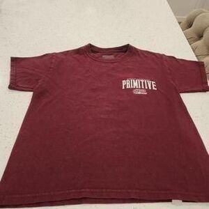 Primitive x Naruto Shippuden Kids T-Shirt - Youth Medium - Burgundy Sasuke Tee
